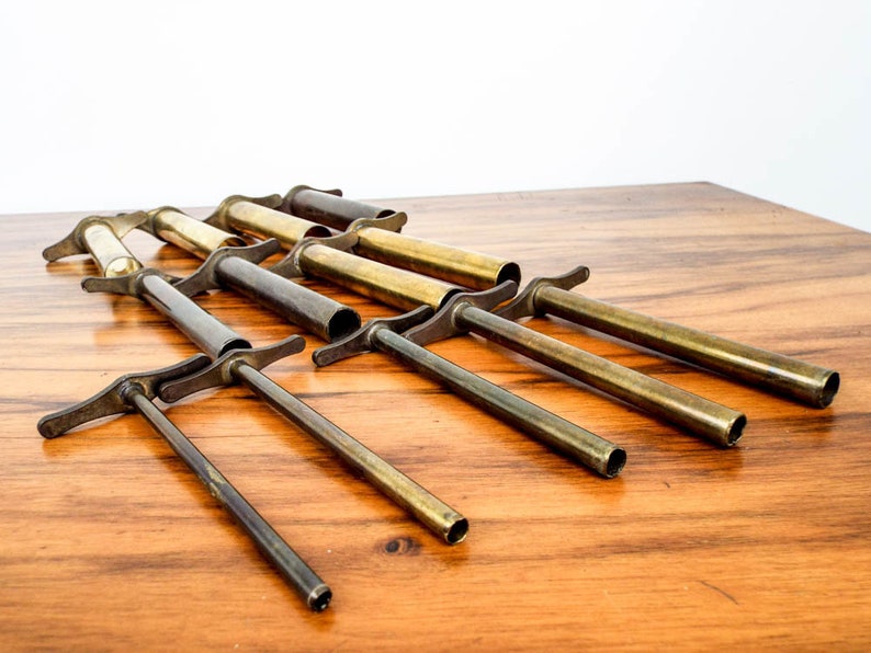 Antique Apothecary Brass Cork Cutter 13 Piece Borer Set One Etsy