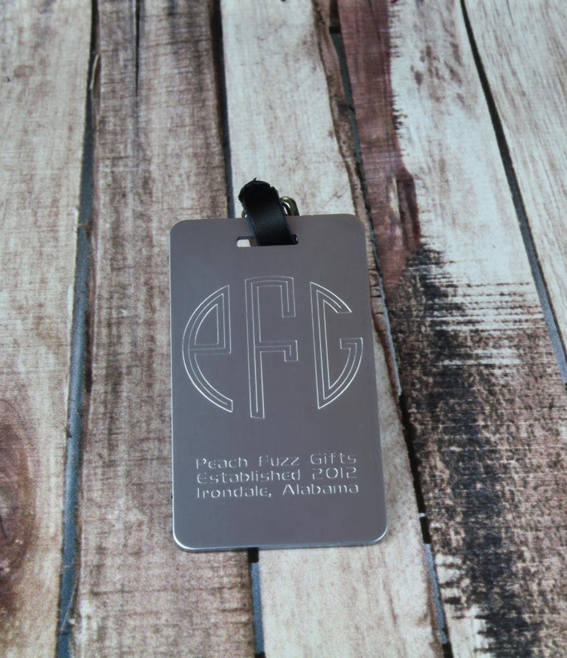Monogram Luggage Tag Personalized Bag Tags Engraved Luggage Etsy