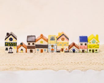 Miniatuur grillig keramisch huis sprookje klein aardewerk dorp sprookjestuin accessoires gezellig interieur plant pot ornament aquarium