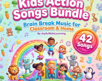 42曲の子供向けアクションソング集 | 教室や家庭で使える脳トレ音楽 | MP3デジタルダウンロード