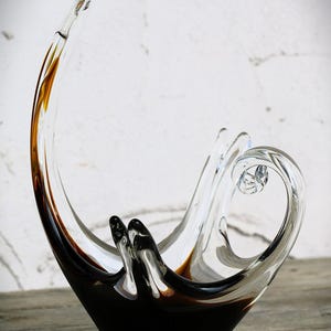 Brown Murano Glass Vase - Etsy Canada