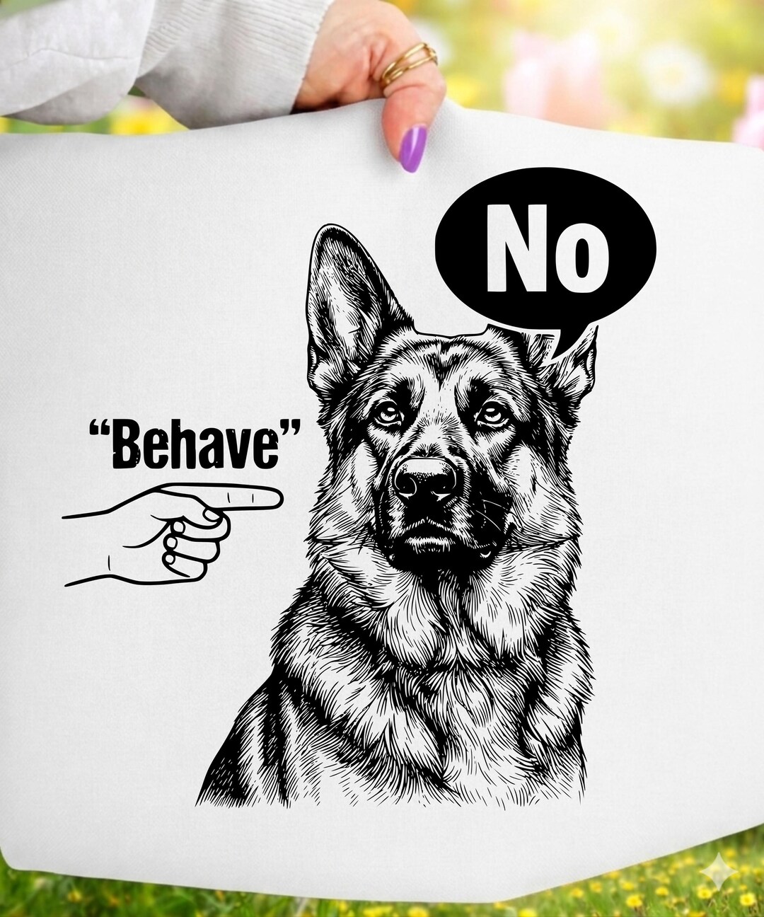 Behave Belgian Malinois PNG: Funny Dog Illustration Belgian Malinois ...