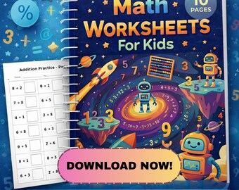 Math Worksheets Printable PDF | Addition Subtraction Multiplication Division | Grade 1 2 3 Homeschool Practice A4 Letter CMYK