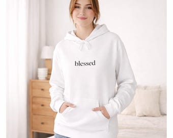 Felpa con cappuccio benedetta, felpa con cappuccio cristiana, felpa con cappuccio della fede, regalo religioso per donne, felpa con cappuccio comoda, regalo per lei, felpa con cappuccio ispiratrice