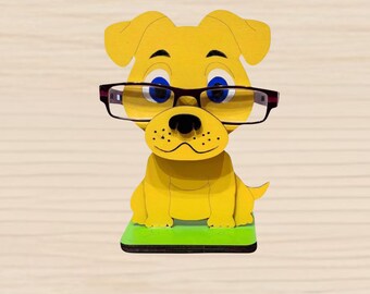 Cartoon Wooden Dog Glasses Holder  Glasses Rest  Dog Glasses Stand
