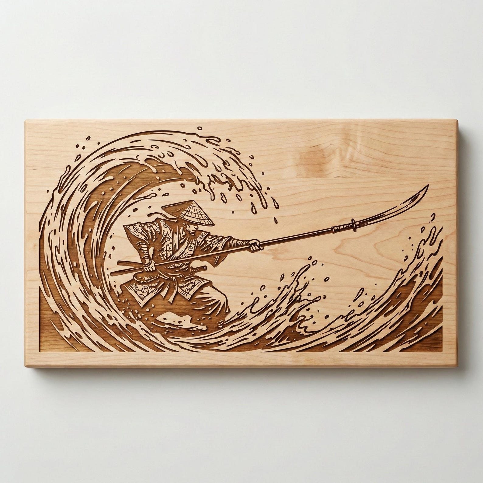 Samurai Wave Laser Engraving Design | Katana Warrior (digital Download ...