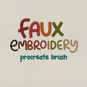 Faux Embroidery Stitch Procreate Brush | Sewing Stitches (Digital Download)