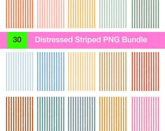 Beunruhigt gestreifte PNG-Bundle, Retro Grunge Hintergründe (30 Dateien)