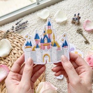 Magical Land Castle Embroidered Patch, Theme Park Vacation Magic Patches, Iron On Patch For Backpack Jacket Bag, Back To School Gift