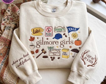 Fall Movie Embroidered Sweatshirt, Stars Fall Apparel, Fall Girls Coquette Shirt, Cozy Autumn Top, Stars Tv Show Tee, Autumn Lover Gift