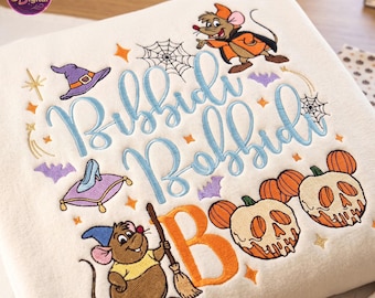 Halloween Bibbidi Bobbidi Boo Embroidered Sweatshirt, Boo Crew Shirt, Spooky Princess Tee, Cute Midnight Princess Tee, Magical Fall Gift