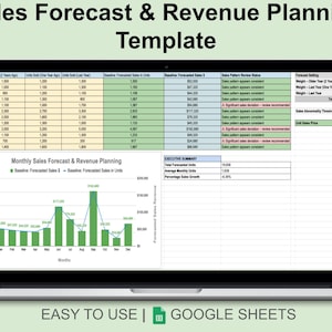 Plantilla de pronóstico de ventas y planificación de ingresos – Hojas de cálculo de Google (pronóstico mensual + guía)