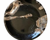 Natural Petrified Wood Serving Plate 12"