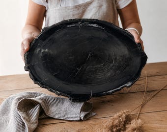 Versteend houten tafelstuk 17"