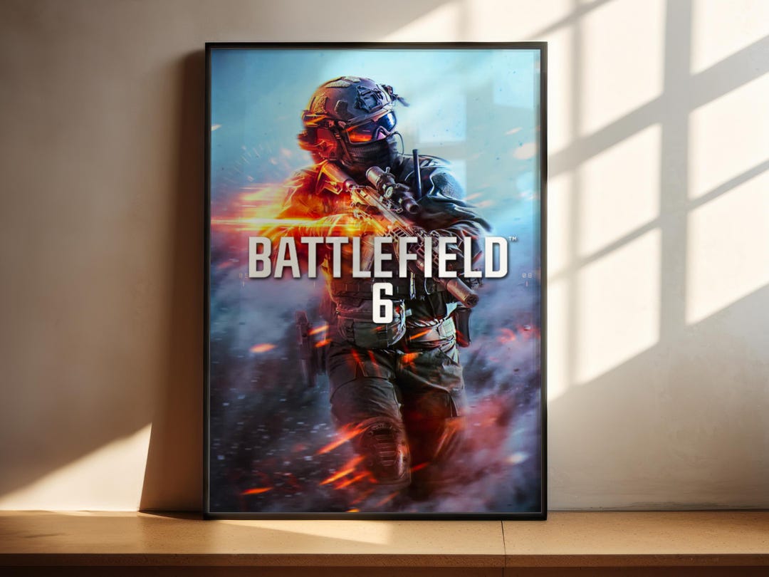 Battlefield 6 Poster Modern Warfare FPS Game Art Battlefield Wall battlefield-6-poster-modern-warfare-fps-game-art-battlefield-wall