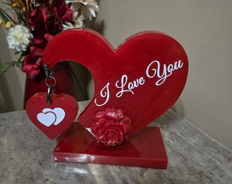 Resin Heart Sculptures