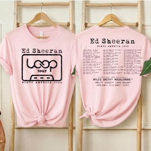 Ed Sheeran 2026 North America Tour T-Shirt, Retro Cassette Loop Graphic Tee, Concert Shirt, Vintage Style Fan Merch, Ed Sheeran Shirt