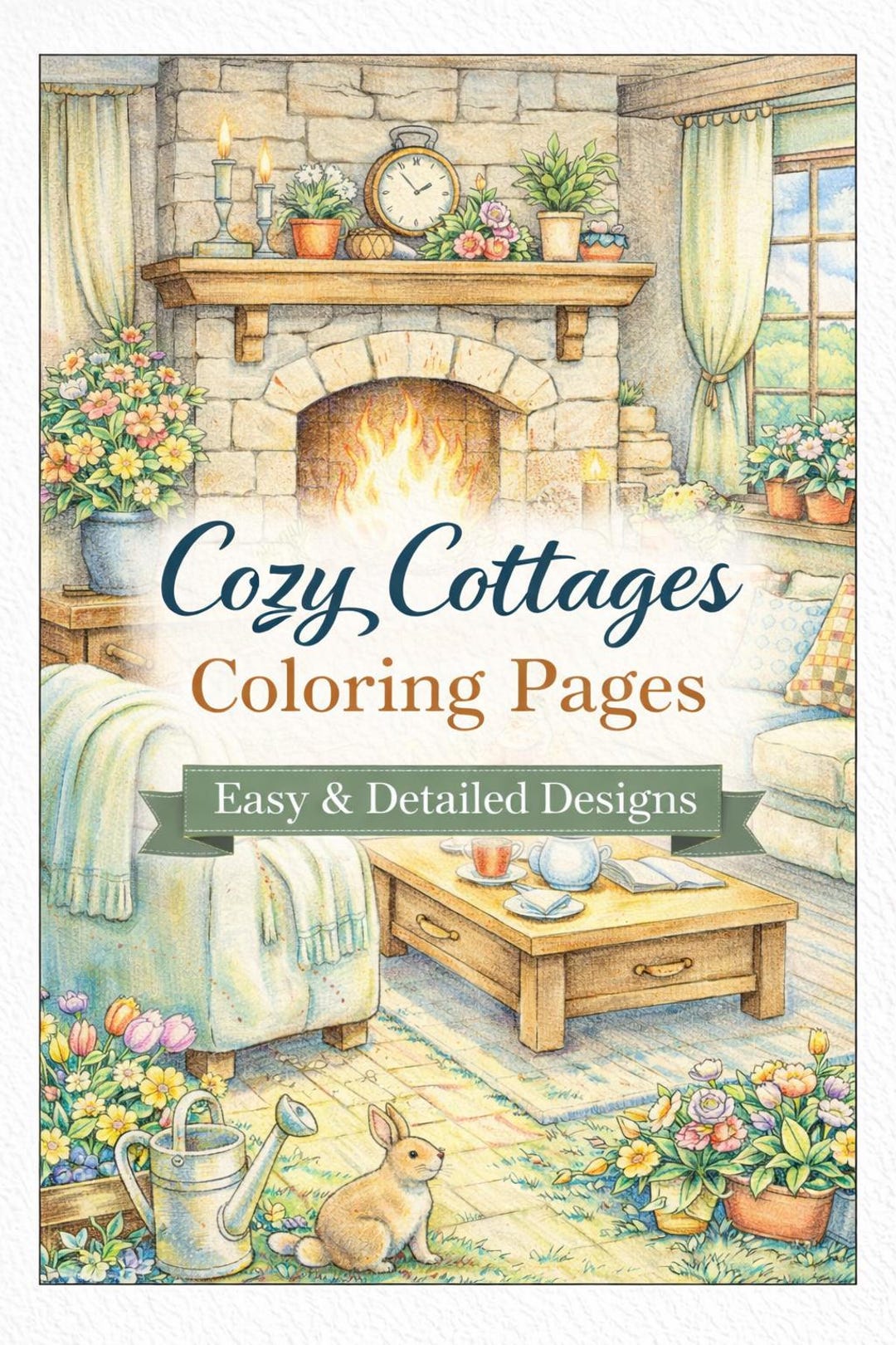 Cozy Cottages Colouring Book for Adults | A Relaxing Colouring ...