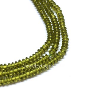 AAA Quality Peridot Smooth Button Gemstone Beads: 8 Inch Strand, Green Color Beads