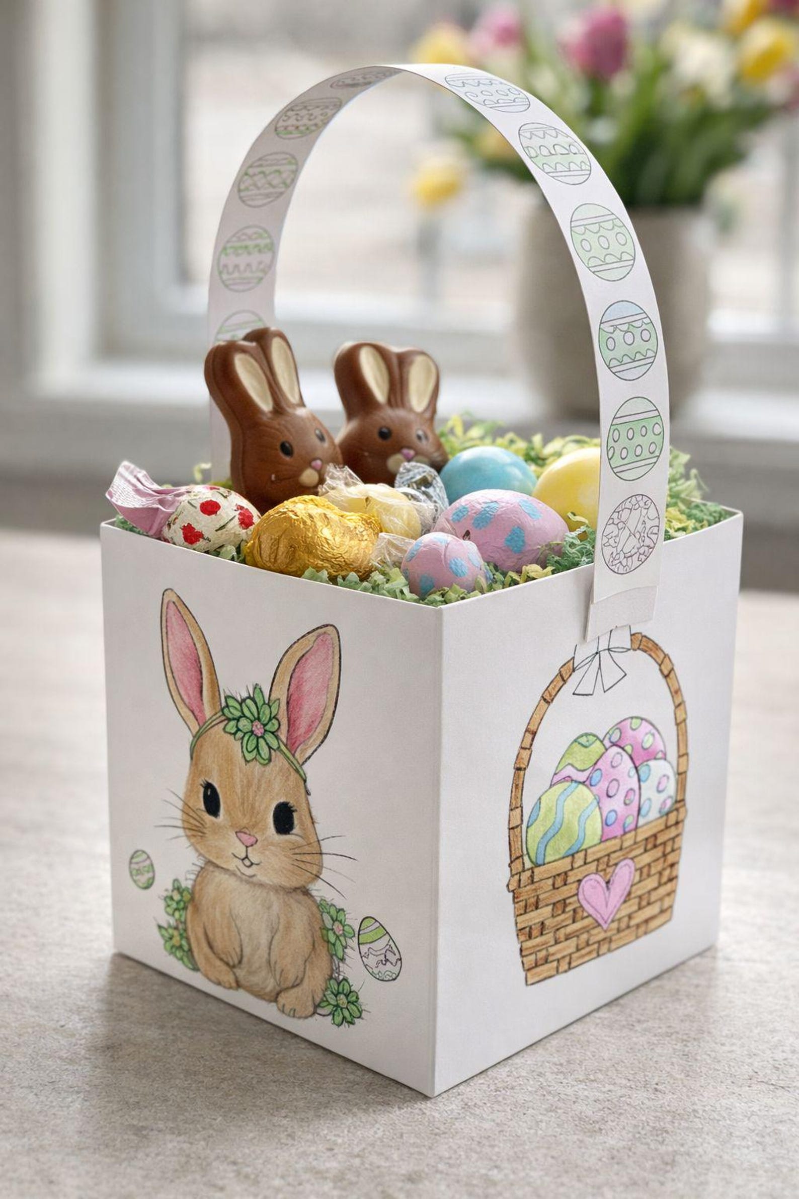 Easter Basket Craft Template | Easy Classroom Activity | Printable DIY ...