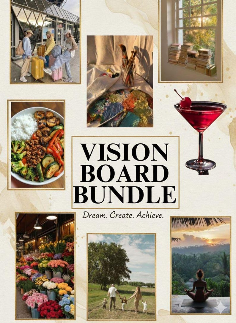 2026 Manifestation Board 200+ / A4 Printable Vision Board Kit / Dream ...