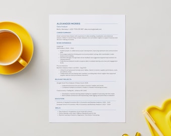 ATS Friendly Resume Template with Cover Letter | Professional CV for Job Applications