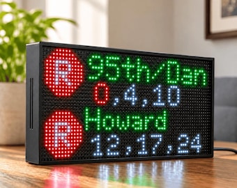 Chicago CTA Train Arrival Display, Real-Time L Line Times, WiFi LED Sign (Wall/Tabletop)