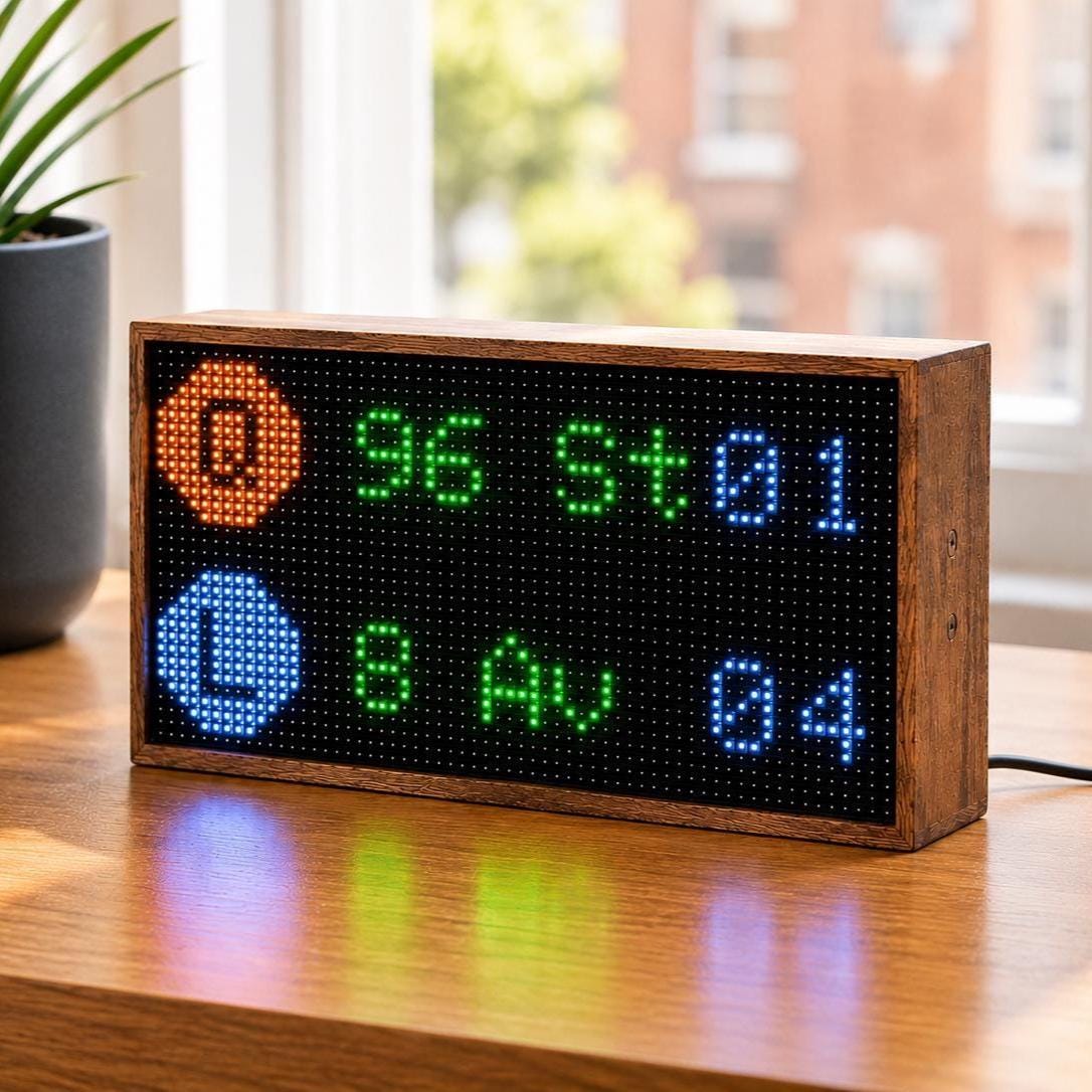 NYC Subway Countdown Clock, Wifi LED Display, Real-time MTA