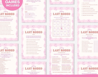 Paquete de juegos para despedida de soltera "El último rodeo" / 10 juegos editables de Canva / Descarga instantánea de Cowgirl Nashville Bridal Shower