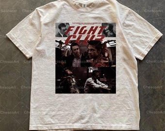 Chemise aux couleurs du confort Fight Club, t-shirt à imprimé graphique de film, chemise à film rétro