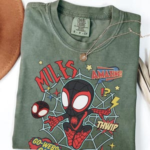 Miles Morales Shirt, Spidey And His Amazing Friends Tee, Marvel Superhero Graphic bild 3