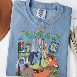 Disney Zootopia Movie 2 Bunny Best Friend Shirt, Vintage Judy Hopps Nick Wilde Tee, Zootopia Movie Shirt, Disneyland Family 2026 Trip Shirt image 4