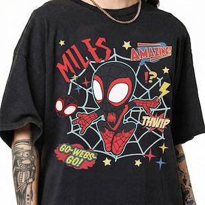 Miles Morales Shirt, Spidey And His Amazing Friends Tee, Marvel Superhero Graphic bild 1
