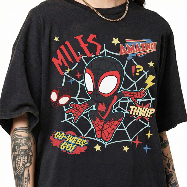 Miles Morales Shirt, Spidey And His Amazing Friends Tee, Marvel Superhero Graphic bild 1
