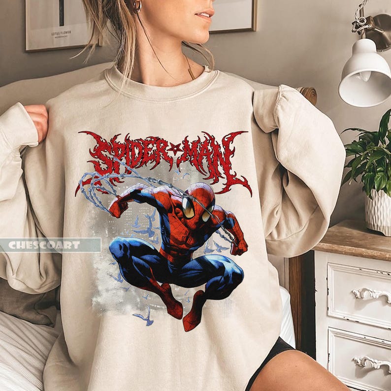 Camiseta retro de Marvel The Amazing Spider-Man, camiseta vintage de cómic de Spiderman, camiseta de superhéroe de Marvel, para fans del MCU, camiseta para viaje familiar a Disneyland. imagen 6