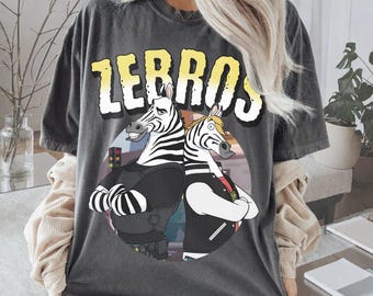 Zebros Zebra Funny Graphic T-Shirt, Retro Zootropolis Disney Tee, Vintage Zebra Humor Shirt