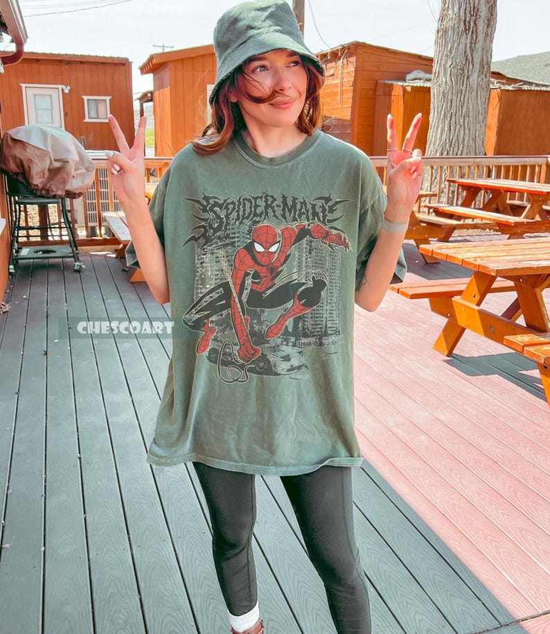 Vintage Marvel Spider-Man Shirt, Spider-Man Graphic T-Shirt, Retro Spiderman Comic Shirt, Marvel Avengers Spiderman Shirt MCU Fans Gift image 3