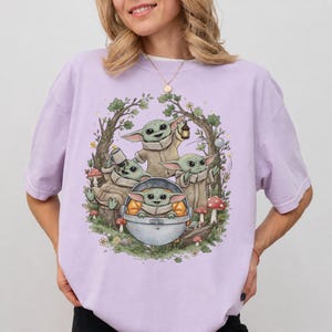 Grogu Star Wars Shirt, Vintage Baby Yoda Comfort Colors Tee, Retro Mandalorian Graphic, Disney World Trip Gift image 6