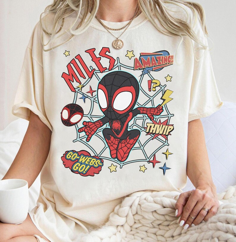 Miles Morales Shirt, Spidey And His Amazing Friends Tee, Marvel Superhero Graphic bild 5