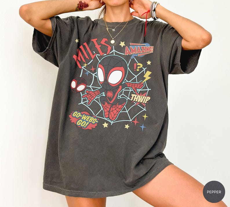 Miles Morales Shirt, Spidey And His Amazing Friends Tee, Marvel Superhero Graphic bild 2
