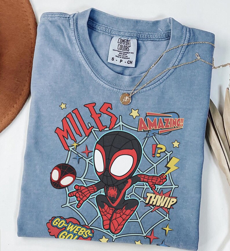 Miles Morales Shirt, Spidey And His Amazing Friends Tee, Marvel Superhero Graphic bild 4