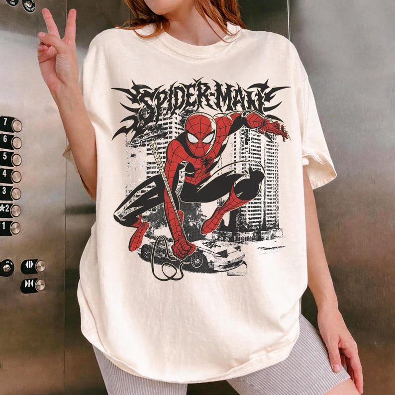 Vintage Marvel Spider-Man Shirt, Spider-Man Graphic T-Shirt, Retro Spiderman Comic Shirt, Marvel Avengers Spiderman Shirt MCU Fans Gift image 6