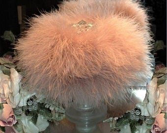 Intoxicating Rosewood 6 oz Dusting Powder Dusty Mauve Down Trimmed Puff Vanity Set
