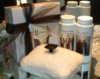 Scented Deodorant Body Powder Duo for Men with Puff ~ Powder Keg and Take a Powder by Renditions
