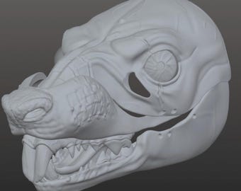 Maschera di ratto malvagio Skaven Warhammer STL Realistica