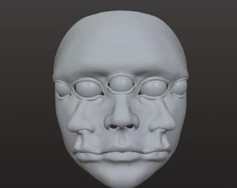 Maska cosplay inspirowana martwą naturą w stylu Backrooms DIGITAL STL