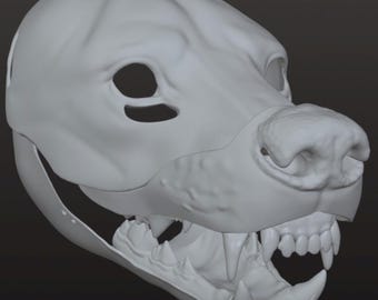 Máscara de tejón de miel STL Impresión digital realista