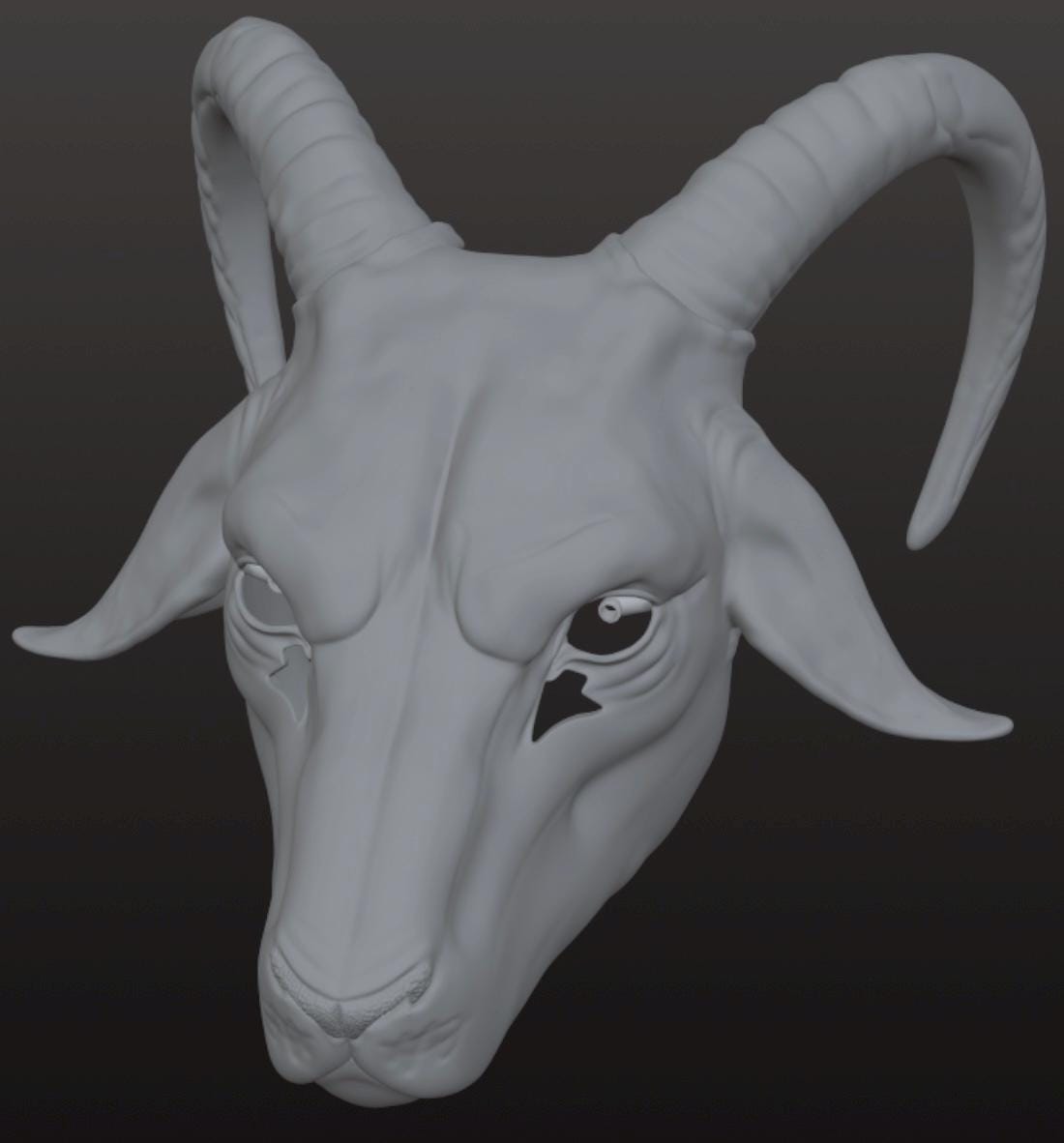 Goatman/baphomet/satan Mask STL Cosplay Digital File - Etsy Australia