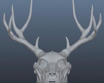 Wendigo Cryptid Mask Hert STL voor afdrukken Cosplay