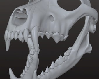 Wolf schedel Fursuit-masker STL digitaal masker Canid